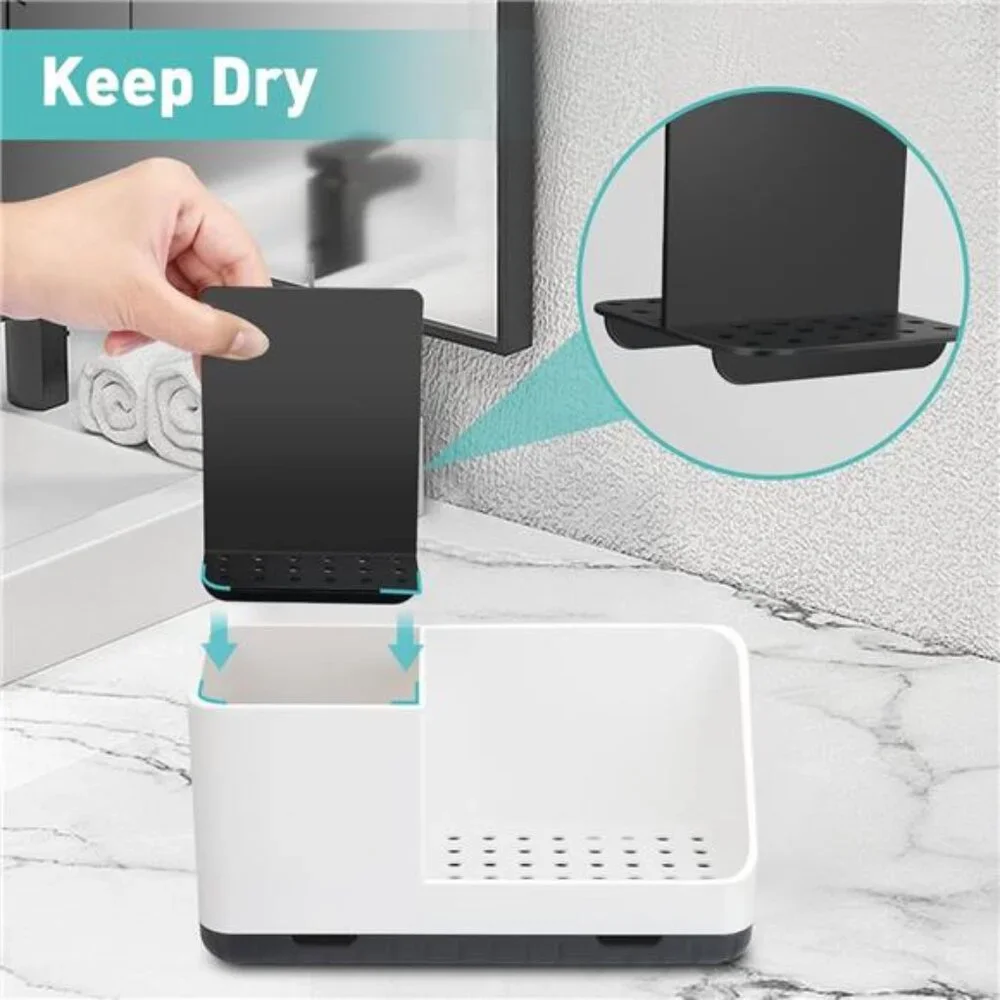 Bathroom Counter Organizer Toothbrush Holder Vanity Sink Storage Organizer